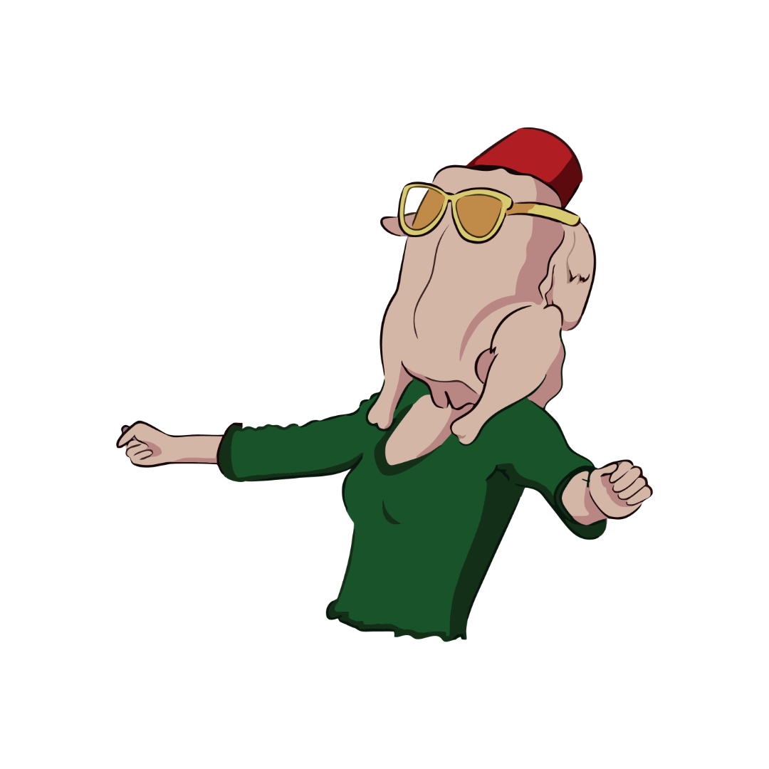 Monica Chicken Dance-Friends Sticker